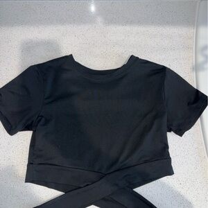NVGTN Black Criss Cross Crop Top